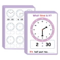 thumbnail image 1 of 10 hojas de borrado para contar la hora, reloj de aprendizaje, material escolar, material didáctico, juguete educativo, reutilizable, regalo p, 1 of 9