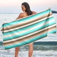 thumbnail image 6 of Mexican Serape Stripes Beach Towel Fast Drying Camping Towels Sand Free Beach Blanket Soft Absorbent Travel Sport Towel for Gym Bath Shower Swimming 31" x 71" Washcloth Gift, 6 of 7
