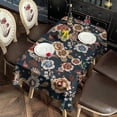 thumbnail image 4 of Pioneer Flower Floral Print Pattern Rectangle Tablecloth 60"x120",Waterproof Polyester Rectangle Table Cloth, Wipeable Spillproof Polyester Tablecloth for Dining, Camping, Indoor and Outdoor, 4 of 6