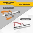 thumbnail image 3 of 2X Double Handle Grease Nipple Coupler Handle Quick Lock Release Grease Ends Couplers Compatible All Grease Fittings, 3 of 7