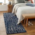 thumbnail image 6 of Hauteloom Story Wool Living Room, Bedroom Area Rug - Modern Abstract Contemporary Carpet - Blue, Gray - 8', 6 of 15