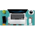 thumbnail image 4 of Large Mouse Pad, Full Desk XXL Extended Gaming Mouse Pad 35.4" x 15.7", Waterproof Desk Mat Stitched Edges, Non-Slip Laptop Computer Keyboard Mousepad for Office and Home, Cat Paws, 4 of 6