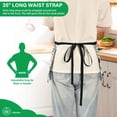 thumbnail image 3 of Yayeee Waist Apron with Pockets for Cooking Waterproof Half Server Aprons, Blue Floral Pattern, 3 of 7