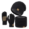 thumbnail image 2 of ZHAOCHENG Gorro Unisex F Glove, Bufanda Y Forro Polar De Invierno, Negro, 2 of 3