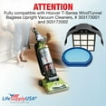 thumbnail image 2 of Vacuum Filter Replacement + Exhaust HEPA Kit Compatible with Hoover T-Series WindTunnel Bagless Upright Vacuum Cleaners, # 303173001 and 303172002 by LifeSupplyUSA, 2 of 5