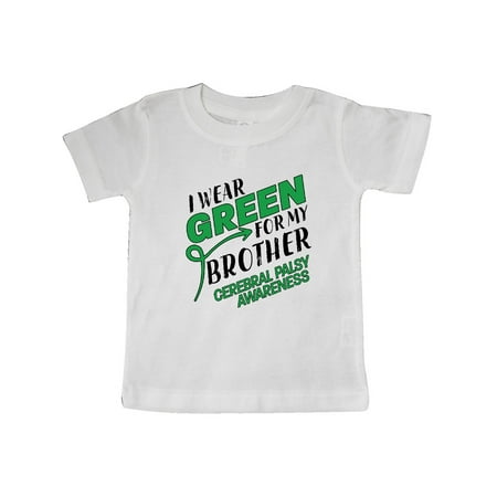 

Inktastic I Wear Green for my Brother- Cerebral Palsy awareness Gift Baby Boy or Baby Girl T-Shirt