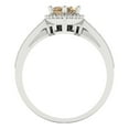 thumbnail image 4 of Clara Pucci 18K White Gold 2.4875 Simulated Champagne Engraveable Engagement Ring + Wedding Band Set, 4 of 7