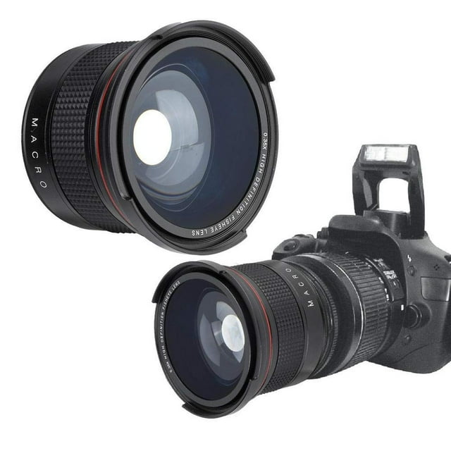 58mm 0.35X Ojo de pez, Lente súper Gran Angular para cámara Digital SLR/DSLR de 58 mm de Montaje con