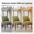 thumbnail image 3 of EOP Upholstered Dining Chairs Set of 6, Farmhouse Fabric Kitchen Chairs with Solid Wood Legs, Modern Restaurant & Cafe Side Chairs for Home Dining Room, Green, 3 of 9