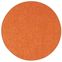 Home Queen Solid Color Orange 4' Round - Area Rug