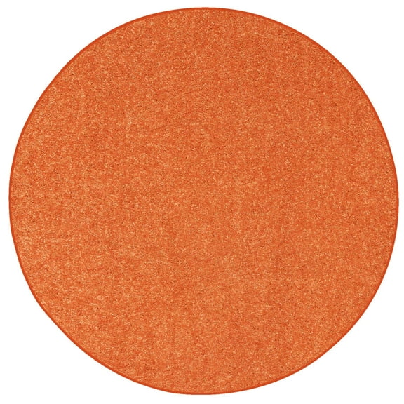Bright House Solid Color Round Shape Area Rugs Orange - 2' Round