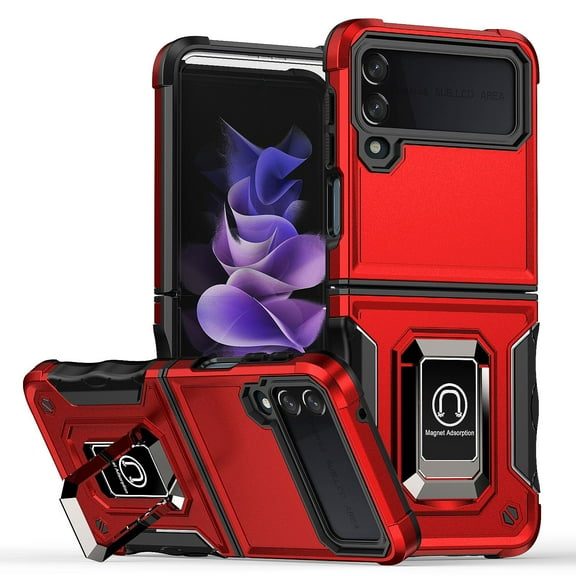 Bemz Magnetic Series Stand Holder Case for Samsung Galaxy Z Flip 4 - Red
