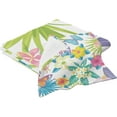 thumbnail image 2 of Tropical Leaves Flowers Cotton Towel Set 2 Piece, 1 Bath Towels 1 Washcloth, Soft Fast Dry Absorbent Face Hand Towel for Bathroom Hotel Gym Spa and Beach, 2 of 7