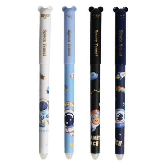 Staron Ballpoint Pen Erasable Gel Pens Set 4 Pieces, 0.5mm Kawaii Erasable Gel Pen for Writing Drawing, Erasable Ink Pen Set
