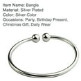 thumbnail image 7 of Ayyufe Women's Silver Plated Open Hand Cuff Bracelet Simple Beads Bangle, 7 of 7