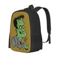 thumbnail image 2 of DouZhe Lightweight Backpack, Cartoon Funny Monster Prints Travel Outdoor Hiking Bag School Bookbag Casual Daypack Backpacks for Women Men, 2 of 5