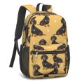 thumbnail image 2 of Dachshund Dog Paw Print Yellow Pattern 17" School Backpacks for Teens,Waterproof Oxford Fabric,S-Shape Padded Straps for School,Travel,Hiking,Camping, 2 of 6