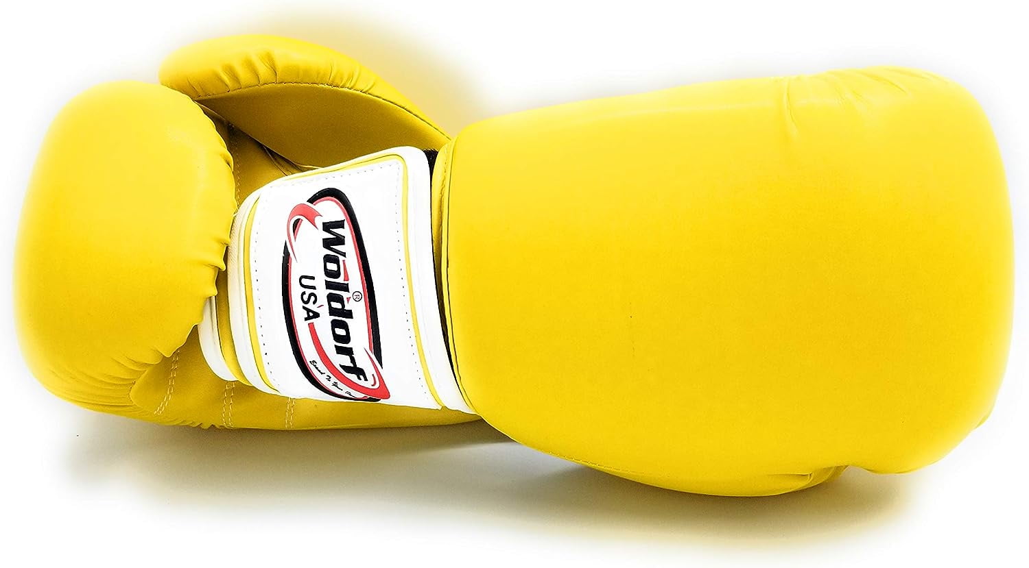 Woldorf Boxing Bag Gloves in Vinyl 6oz YELLOW Sparring, Grappling, Kickboxing, Fighting Gloves, Muay Thai Training Gloves, Heavy Bag Gloves For Speed Punching