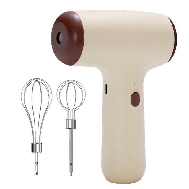 Batidora de mano eléctrica, batidora para hornear de mano con estuche de almacenamiento a presión, 2 accesorios de acero inoxidable,