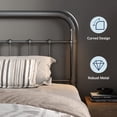 thumbnail image 4 of Allewie Full Size Metal Platform Bed Frame with Victorian Style Wrought Iron-Art Headboard/Footboard, Silver Gray, 4 of 6