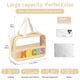 thumbnail image 2 of Bolsa de maquillaje Eurovicky con parche con letras de chenilla transparente e impermeable, 2 of 8