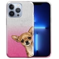 thumbnail image 1 of WIRESTER Pink Gradient Glitter Case, Sparkle Bling TPU Cover for Apple iPhone 14 Pro Max 6.7" 2022, Fawn Apple Head Chihuahua Dog Look For You, 1 of 1