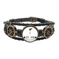 thumbnail image 1 of Unidad de helicópteros elevadores Pulsera marina tejida en cuero, 1 of 4