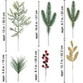 thumbnail image 2 of 70 Pcs Tiges de Verdure de Noël Assorties Branches de Pin Artificielles Cèdre Persistant Tiges de Baies Rouges Aiguilles de Pin Pulvérisations de Feuilles Scintillantes 5.9 Pouces-12.7 Pouces pour Arbres de Fête Arrangements Floraux Couronnes, 2 of 8