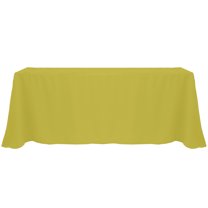 Ultimate Textile (2 Pack) 90 x 156-Inch Rectangular Polyester Linen Tablecloth with Rounded Corners - for Wedding, Restaurant or Banquet use, Acid Green