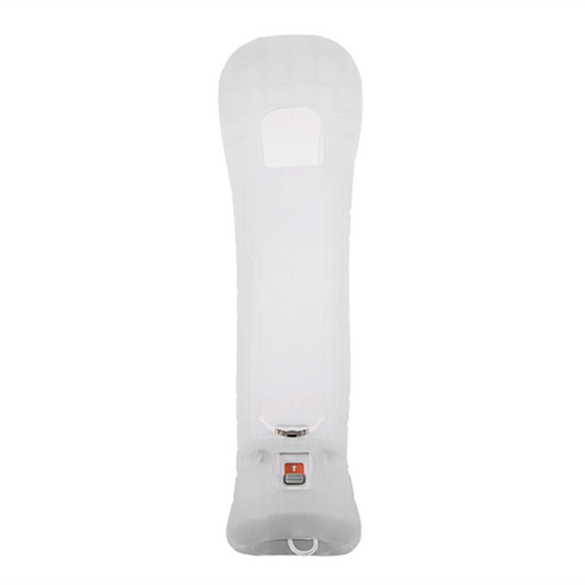Funda de silicona con adaptador de sensor MotionPlus para control remoto de Nintendo Wii, color blanco