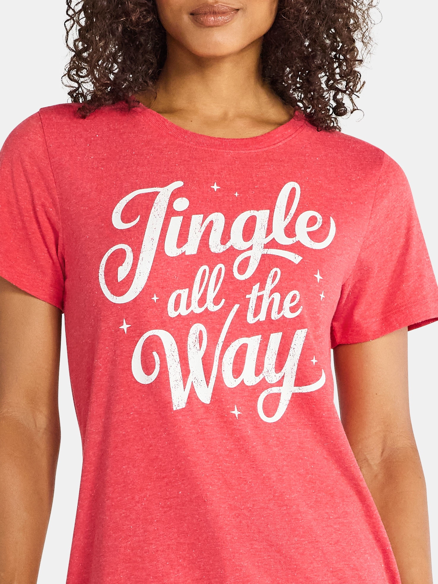 Christmas Women's Jingle Graphic Tee from Holiday Time, Sizes S-XXXL
