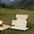 thumbnail image 4 of Outdoor Portable Aluminum Alloy Folding Chair in Khaki,Garden Beach Lounger,Camping Backrest Floor Mat Lawn Chair for Outdoor Camping VALSEEL, 4 of 6