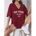 thumbnail image 2 of 250th Anniversary American Flag Shirt, 250 Years America Shirts V Neck For Women Man, 2 of 5