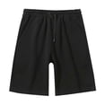 thumbnail image 3 of Kojanyu Men's Cotton Poly Blend Casual Shorts Elastic Drawstring Waist Big & Tall Shorts with Pockets M-5XL, 3 of 6