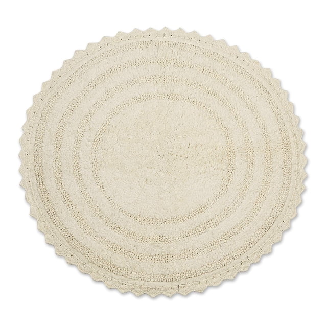 Alfombra de baño DII Crochet Collection reversible de 70 cm de diámetro
