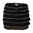 thumbnail image 4 of TIMIFIS Women's Ruffle Layered Lace Trim Shorts Solid Color Elastic Waist Sweet Multi Layer Cake Stacking Skirt Pants, 4 of 4