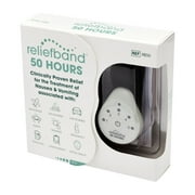 Reliefband Therapeutic Travel Wristband Motion Sickness Nausea Relief Device, Black/White