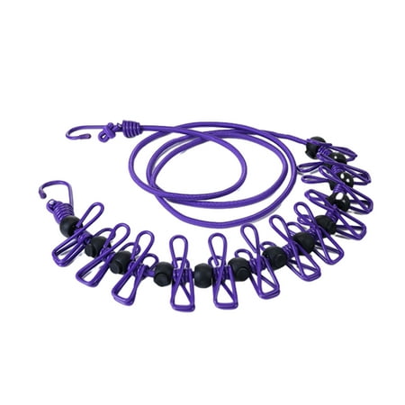 

Strong Clothespin Clothesline with Positioning Buckle - Ideal for Outdoor Use Camping and Heavy Loads
