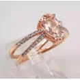 thumbnail image 2 of 2Ct Pear Cut Simulated Morganite & Diamond Women's Engagement Ring 14k Rose Gold Plated Silver, 2 of 5