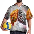 thumbnail image 4 of Mathematical Engineering Men's Short Sleeve Button Down Spread Collar Beach Shirts, 4 of 6