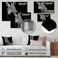 thumbnail image 4 of Designart "Striking Patterns on a Zebra I" Animals Metal Wall Art, 4 of 5