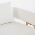 thumbnail image 2 of Modern Decorative Chair, Living Room Side Chair with Gold Metal Legs, No Wheels, Suitable for Dressing Area, Reception Room, Office,Teddy Fleece Upholstered Metal Foot Sofas (White), 2 of 6