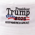 thumbnail image 2 of Trump 2024 Sombrero Cubo Playa Transpirable para Al Aire Libre () Blanco, 2 of 5