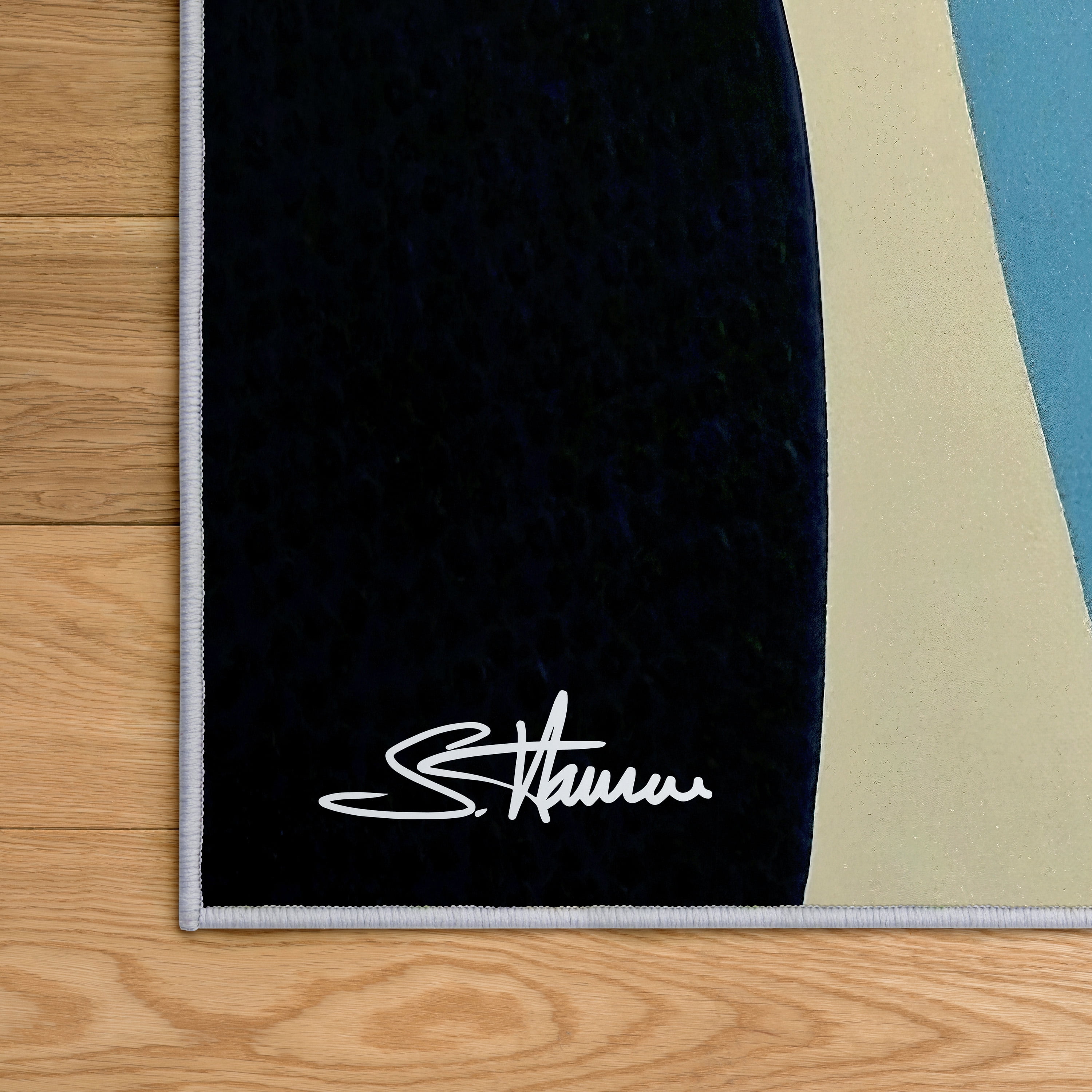 Soften The Edge Washable Geometric Art Area Rug size 5'x8', Power-loomed, Heavenly Softness with Non-Slipping Backing