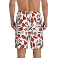 thumbnail image 3 of Kdxio Red Food Print Mens Sleep Shorts Bottoms Soft Comfy Pajama Wear Pants with Drawstring Pockets, 3 of 7