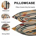 thumbnail image 5 of Throw Pillow Covers 16x16 Inch Set of 2, Abstract Boho Waterproof Outdoor Pillow Covers, Vintage Multicolored Geometric Stripes Decorative Cushion Pillowcases for Couch, Sofa, Bed, Garden, Patio, 5 of 9