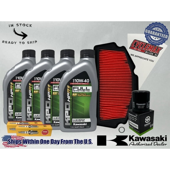 Cyclemax Full-Synthetic KPO Tune-Up Kit fits 2024-2025 Kawasaki NINJA 500 ZX5