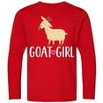 thumbnail image 3 of Inktastic Goat Girl Farm Animal Long Sleeve Youth T-Shirt, 3 of 5