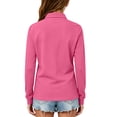 thumbnail image 7 of Kids Polo Shirts Boys Girls School Uniform Long Sleeve Shirt Cotton Collared Tops Soft Casual School Wear Basic Golf Shirt,2-3Y,Hot Pink, 7 of 7