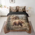 thumbnail image 2 of Feelyou Rustic Bear Animal Comforter Set 7pcs, Tribal Western Cabin Queen Bedding Sets, 2 of 8